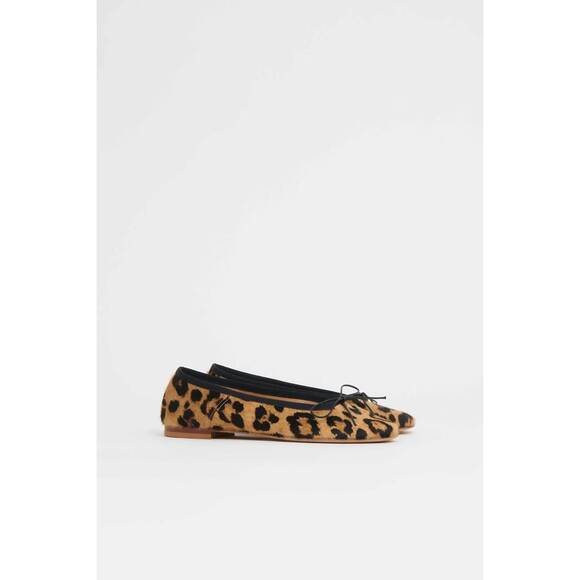 NEW MANSUR GAVRIEL women's dance ballerina shoes in leopard pony hair black - Picture 3 of 4